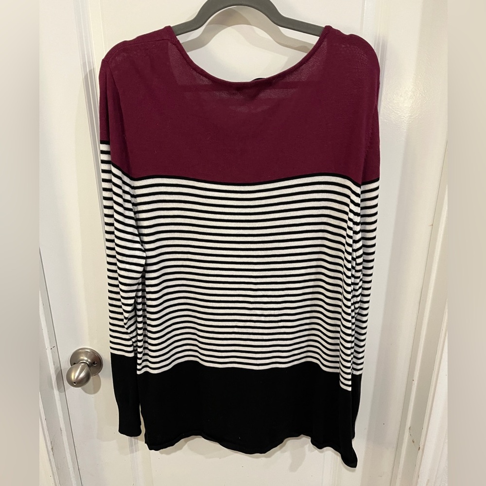 Glitzy Girlz 1X Long Sleeve Super Soft Blouse - Picture 2 of 3